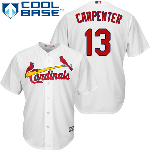 Cardinals #13 Matt Carpenter White Cool Base Stitched Youth MLB Jersey